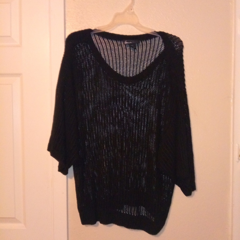 Lane Bryant black see through Sweater